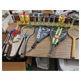 4 Tennis Rackets, 36 Balls, 4 Badminton