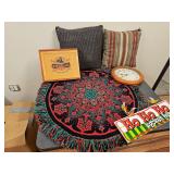 Mexican Dominoes, rug, pillows