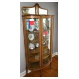 oak curio cabinet