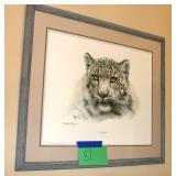 "Snow Leopard" by wildlife artist Charles Fracï¿½.