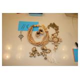 Vintage cream colored jewelry