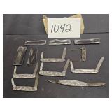 (7) Raised Scenic Handle Collectible Knives