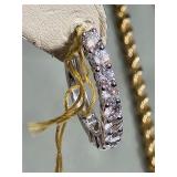 14K Hoop Earrings 1.92 CT Natural Diamonds