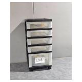 5 drawer plastic cabinet