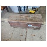 old cedar chest - base trim missing