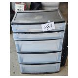 5 drawer plastic cabinet