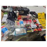 sander. drill, bits, sanding belts, home items