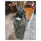 canopy or tent in army duffle bag