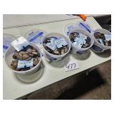 4 - 10lb buckets of decorative river rock