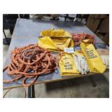 climbing or lineman rope & electrical gloves