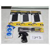 drywall sandpaper, chisel, etc