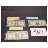 1963 Barr Note, '76 - $2 bill, '35 Silver Cert.