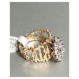 Ladies Fashion Nugget Ring 14k yg see full desc