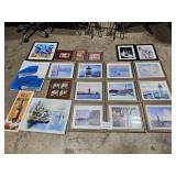 lighthouse pictures and other art - 20 pcs