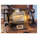 bench grinder - working