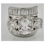 .925 STERLING SILVER COCKTAIL CZ 12.6 grams