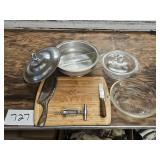 Pyrex, Fire King & other serving items