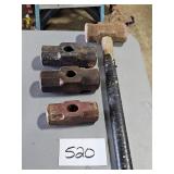 sledge hammers 2 - 12 lb & 1 - 6 lb & 1 on handle