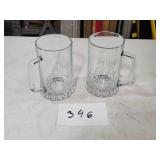 2 large beer mugs