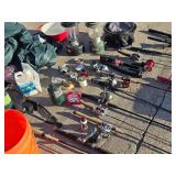 fishing, camping, boating - vintage rods