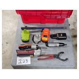 tools & bin with flaps