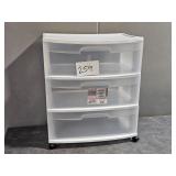 3 drawer plastic cabinet