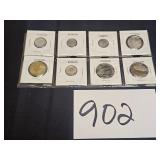 8 foreign coins