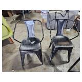 2 steel chairs