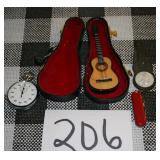 Minature Guitar, Guitar Pocket Knife, Stopwatch