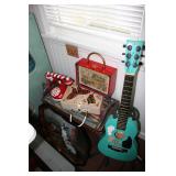 Childs Guitar, Xmas phone DAC NY Handbag