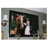 Framed Picture of Mac Wiseman with horse