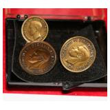 British coin cufflinks