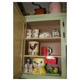 Coffee cups, utensil holder, mixers, S&P shakers,