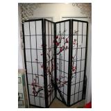 Japanese 4 panel screen room divider