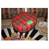 Plaid foot stool
