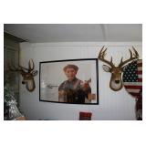 Grandpa Jones Print, 2 Deer heads
