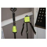 two music stands and one PYLE microphone