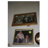 Two photos of Mr. Wiseman and other entertainers