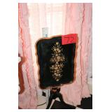 Hand painted wood tilt-top table
