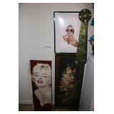 Marilyn M canvas, Audrey H picture, floral art