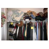 Mens clothing, hats, blankets, suit cases, etc