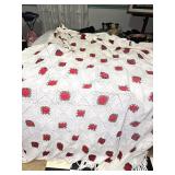 Afghan with 3D Red Rose motifs