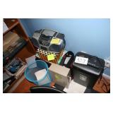 Radio, paper shredder, lock box and other items