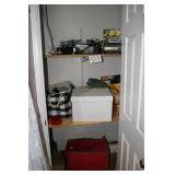 CDs DVDs VHSs, Safes, DVD player and contents