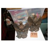 Bronze Eagle Bookends Set of 2