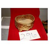 Vintage Filigree Heart shape jewelry box