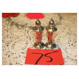 Sterling silver weighted salt and pepper