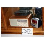 Vintage radios and alarm clocks