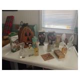 Vintage Perfume bottles, Pumpkin decor, vases