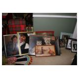 A bundle of framed pictures of Mac Wiseman & misc